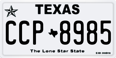 TX license plate CCP8985