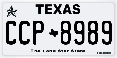 TX license plate CCP8989