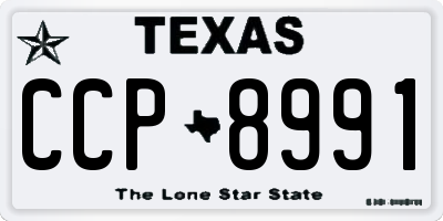 TX license plate CCP8991