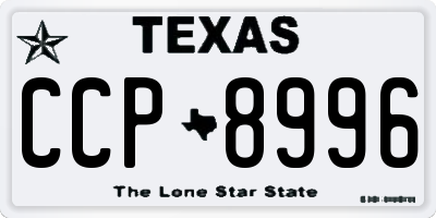 TX license plate CCP8996
