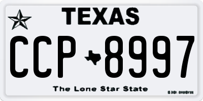 TX license plate CCP8997