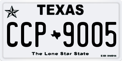 TX license plate CCP9005