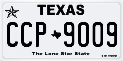 TX license plate CCP9009