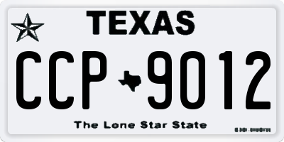 TX license plate CCP9012