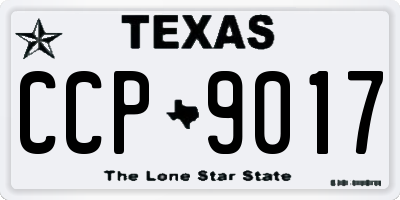 TX license plate CCP9017