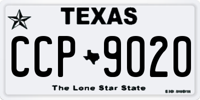 TX license plate CCP9020