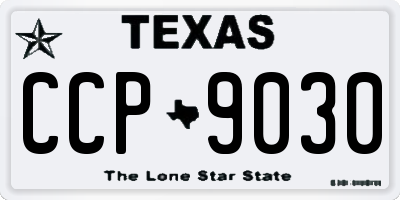 TX license plate CCP9030