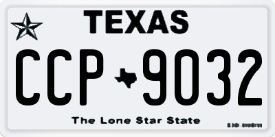 TX license plate CCP9032