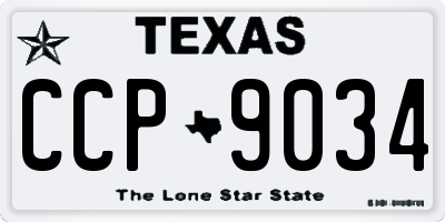 TX license plate CCP9034