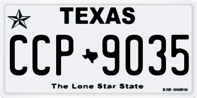TX license plate CCP9035