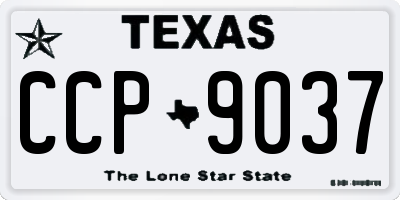 TX license plate CCP9037