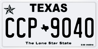 TX license plate CCP9040