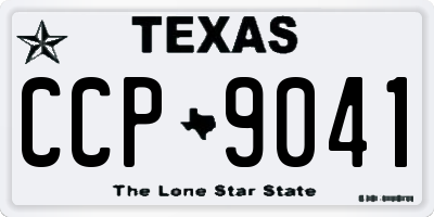 TX license plate CCP9041