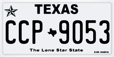 TX license plate CCP9053