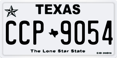 TX license plate CCP9054