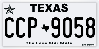 TX license plate CCP9058