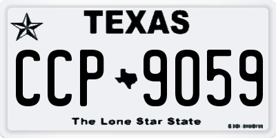 TX license plate CCP9059