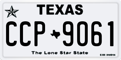 TX license plate CCP9061