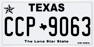 TX license plate CCP9063