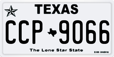 TX license plate CCP9066