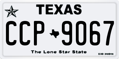 TX license plate CCP9067