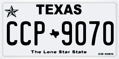 TX license plate CCP9070
