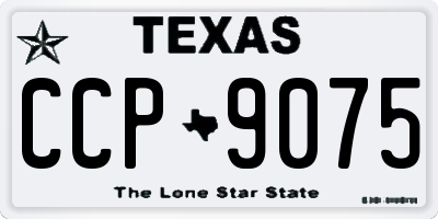 TX license plate CCP9075