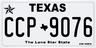 TX license plate CCP9076