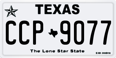 TX license plate CCP9077