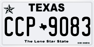 TX license plate CCP9083