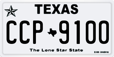 TX license plate CCP9100
