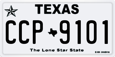TX license plate CCP9101