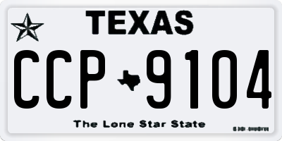 TX license plate CCP9104
