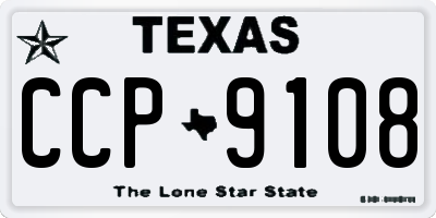TX license plate CCP9108