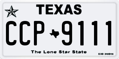 TX license plate CCP9111
