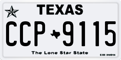 TX license plate CCP9115