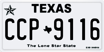 TX license plate CCP9116