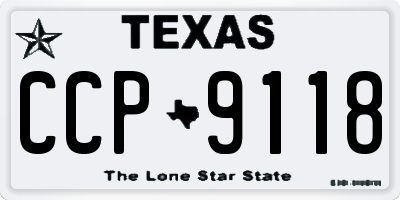 TX license plate CCP9118