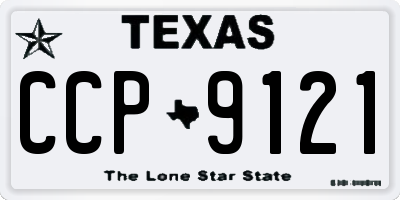 TX license plate CCP9121