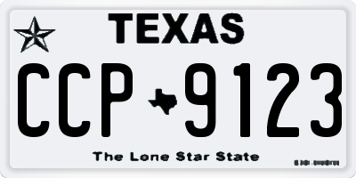 TX license plate CCP9123