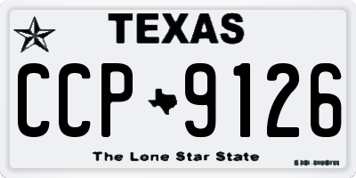 TX license plate CCP9126