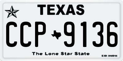 TX license plate CCP9136