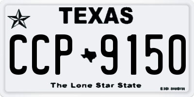 TX license plate CCP9150