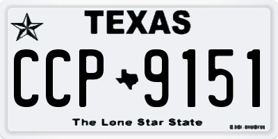 TX license plate CCP9151