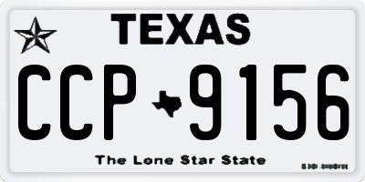 TX license plate CCP9156