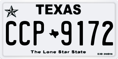 TX license plate CCP9172