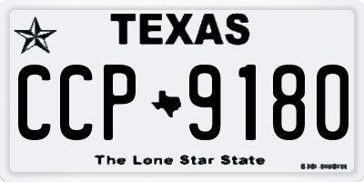 TX license plate CCP9180