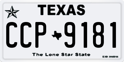 TX license plate CCP9181