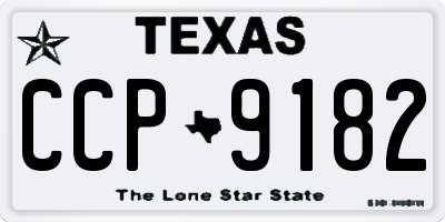 TX license plate CCP9182