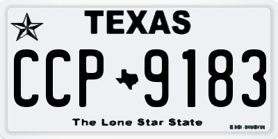 TX license plate CCP9183